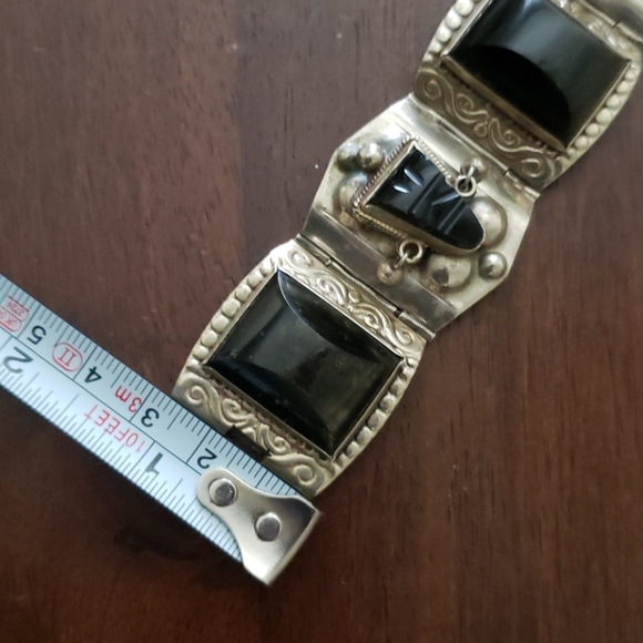 vintage Sterling Silver Stone Bracelet - Picture 16 of 16